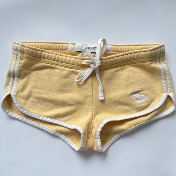 Vintage Y2k Abercrombie & Fitch Shorts Micro booty Sz Small Lounge 00's Low Rise - Picture 2 of 11